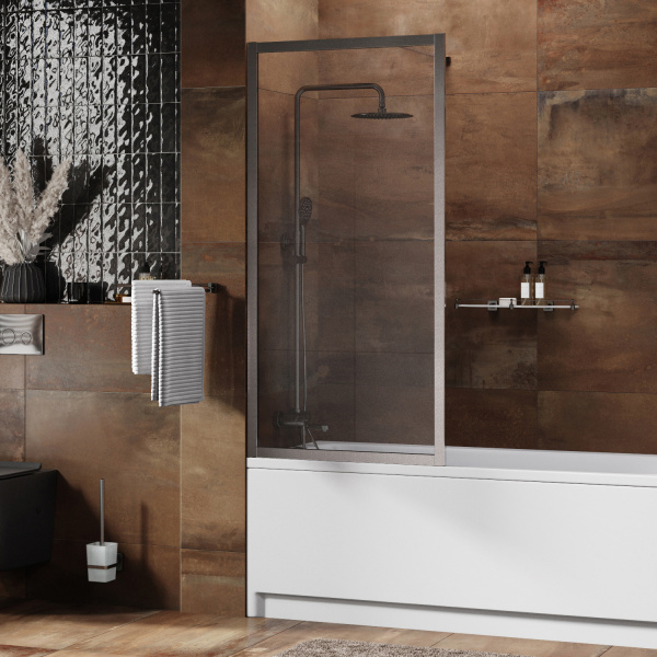 Стеклянная шторка на ванну WasserKRAFT Abens 20W01-80 BN Fixed WasserSchutz никель фото