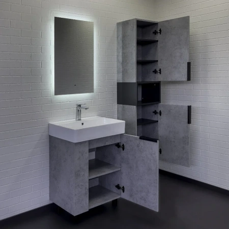 Тумба с раковиной Comfortу Асти 00-00019190CF бетон светлый фото