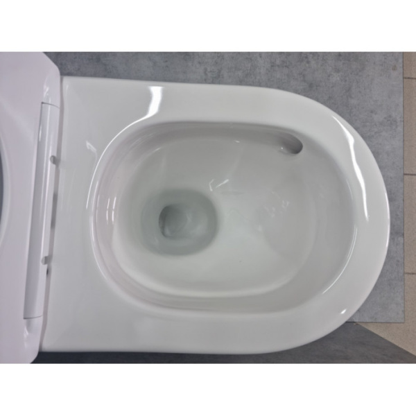 Унитаз напольный со смывом торнадо CeramaLux N TR2178-1 с сиденьем фото