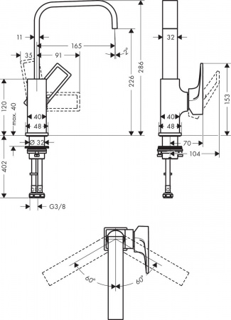 Смеситель для раковины Hansgrohe Metropol 74511000 фото