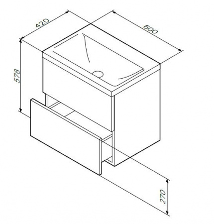 Тумба под раковину Am.Pm Gem M90FHX06022NF 60 см фото