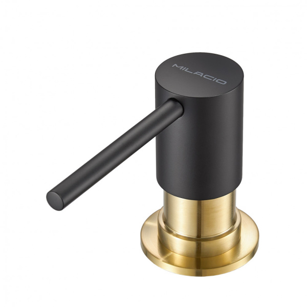 Дозатор для моющего средства Milacio MCU.934.BGD черный/золото фото