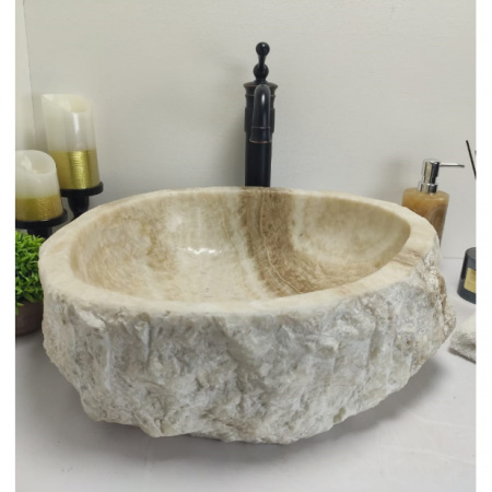 Накладная раковина из оникса Indo Erozy Бавиан EO-00047 фото