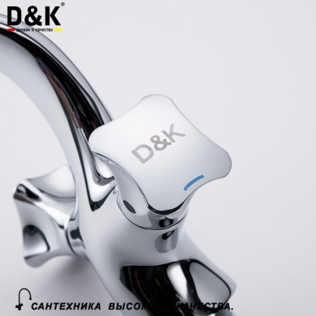 Смеситель для раковины двухвентильный D&K Hessen Grimm DA1382101 фото