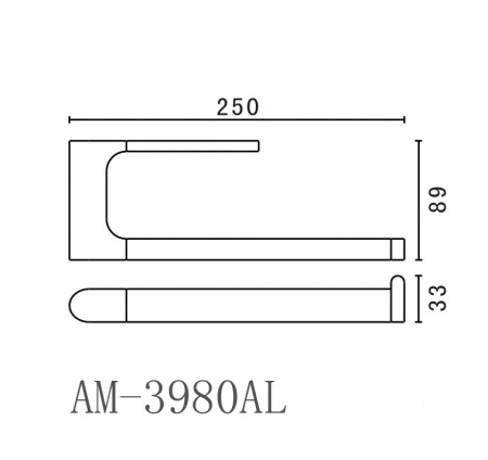 Полотенцедержатель Art&Max Platino AM-E-3980AL хром фото