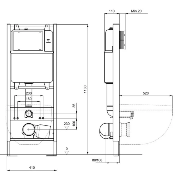 Инсталляция для подвесных унитазов Aquatek Standart 41 INS-0000011 фото