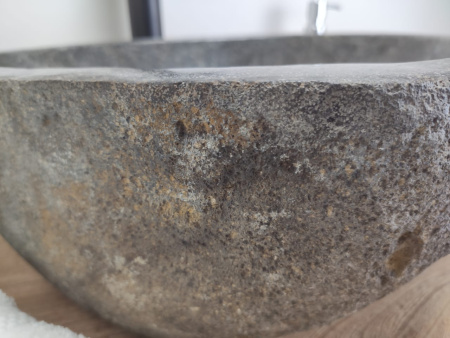 Накладная раковина из речного камня RS0595 (45*42*15) фото