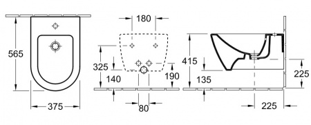 Биде подвесное Villeroy & Boch Subway 2.0 54000001 фото