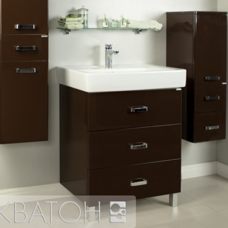 Тумба под раковину Акватон Америна 80 М 1A169101AM430 тёмно-коричневая фото