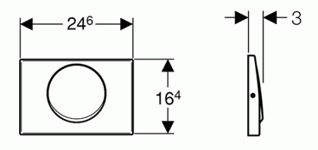 Смывная клавиша Geberit Delta 15 115.101.00.1 нержавеющая сталь фото