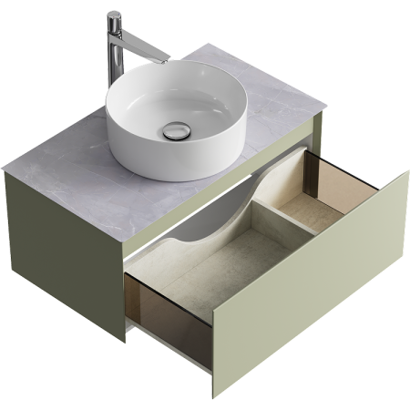 Тумба под накладную раковину Aqwella Geometria 80 GE01081SH зеленый шалфей фото