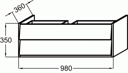Тумба под раковину Jacob Delafon Escale EB760-G1C 100 см фото