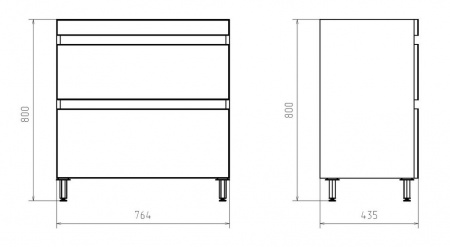 Тумба под раковину АСБ Мебель Коста 80 11495 фото
