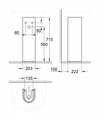 Пьедестал для раковины Grohe Euro Ceramic 39202000 фото