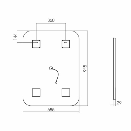 Зеркало Vincea VLM-2A685 68 см фото