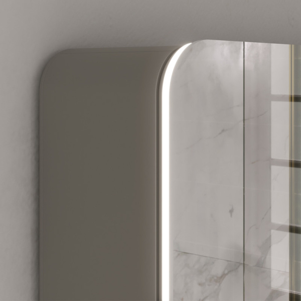 Зеркальный шкаф с подсветкой EQUIL Desert 57 szDSRT.LED57.L-25 левый, амарок фото