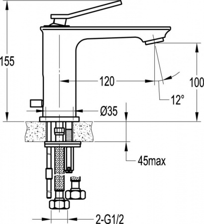 Смеситель для раковины Cezares City CITY-LS-01 фото