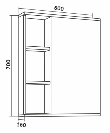 Зеркало-шкаф Grossman Форта 60 206003 дуб галифакс фото