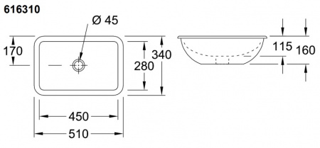 Раковина Villeroy & Boch Loop&Friends 61631001 фото