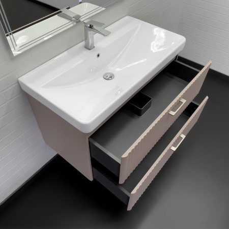 Тумба с раковиной Comforty Ангара 90П 00-00021036 дуб латте фото