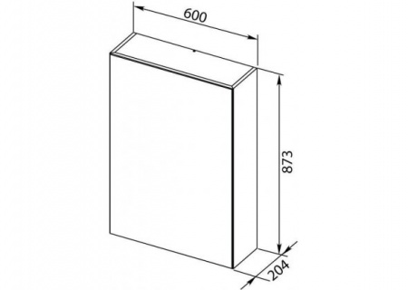 Зеркало-шкаф Aquanet Йорк 60 00202087 фото