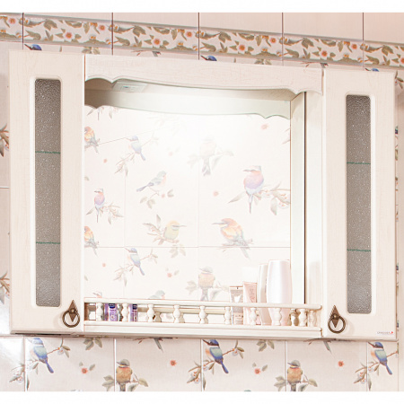 Зеркало со шкафчиком и балюстрадой Бриклаер Кантри 105 фото