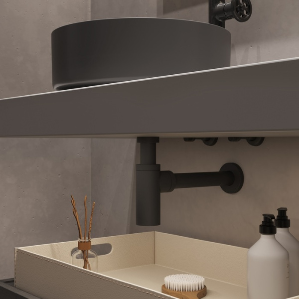 Сифон для раковины Iddis Optima Home OPTGM00i84 графит фото