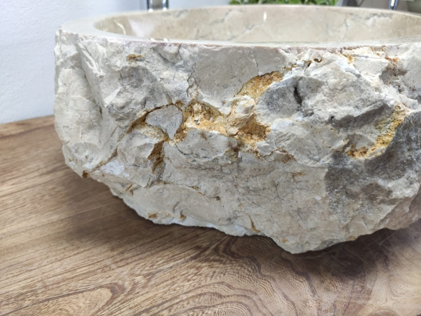 Накладная раковина из мрамора Erozy Cream EM-01082 (49*40*15) фото