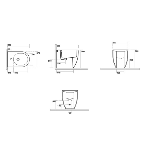 Напольное биде Kerasan Flo 312401 фото