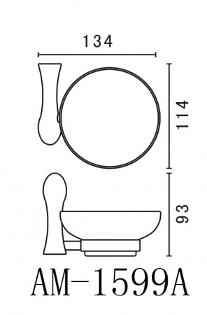 Мыльница настенная Art&Max Elegant AM-E-1599A хром фото