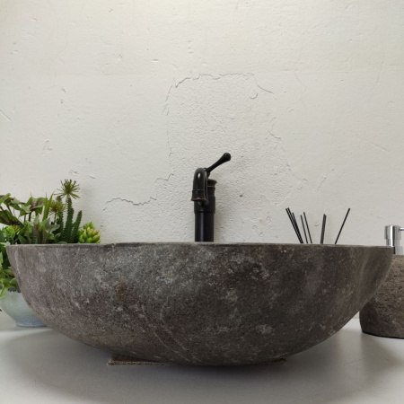 Накладная раковина из речного камня RS01482 (57*53*15)C10 фото