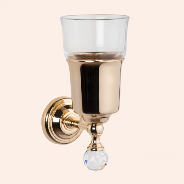 Стакан для зубных щеток Tiffany World Crystal TWCR109oro-sw фото