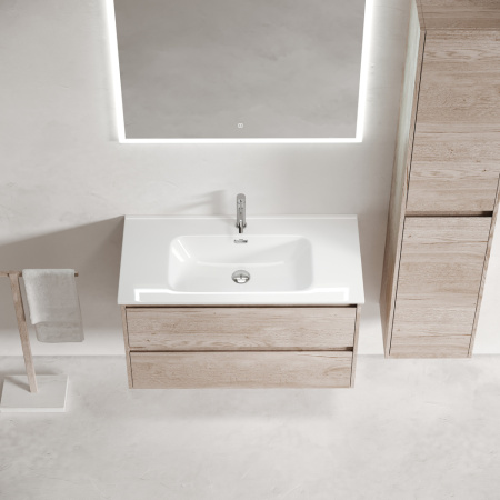 Тумба под раковину Sancos Libra LB90EG дуб галифакс натуральный фото