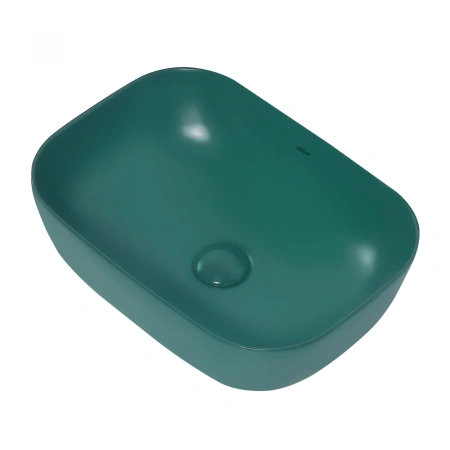Накладная раковина Abber Rechteck AC2200MBG 46x32 зеленая матовая фото