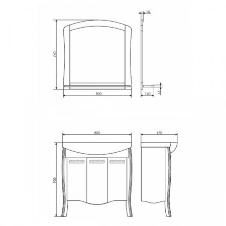Тумба Comforty Венеция-80 белый глянец с раковиной Балтика 80 фото