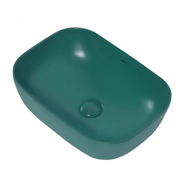 Накладная раковина Abber Rechteck AC2200MBG 46x32 зеленая матовая фото