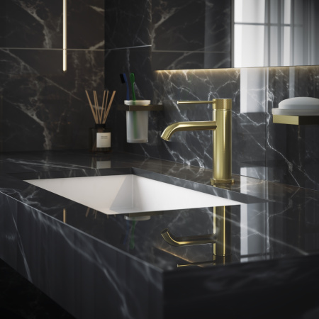 Смеситель для раковины Timo Saona 2461/17F Золото матовое фото