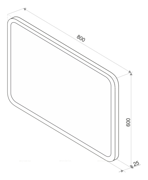 Зеркало SINTESI JANO 80 с LED-подсветкой  800x600, с подогревом SIN-SPEC-JANO-80 фото