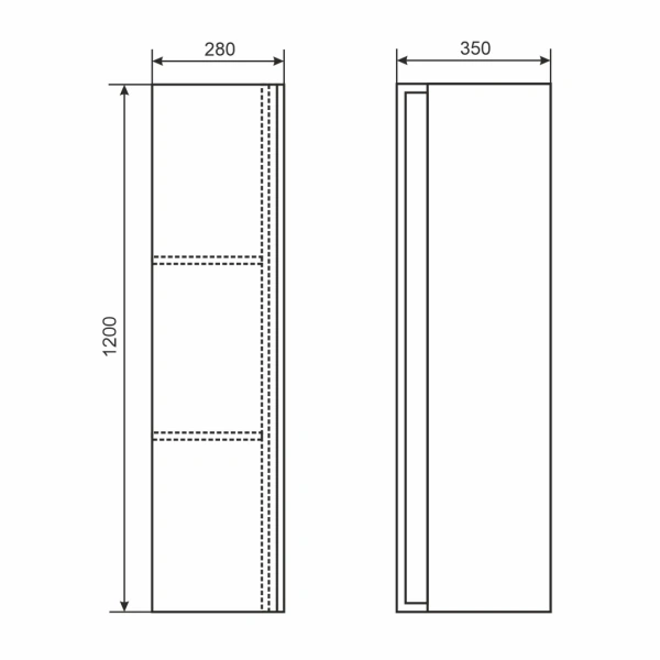 Шкаф-пенал Uperwood Next 2950205311 белый/графит фото