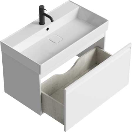 Тумба под раковину Aqwella Pure 81 PUR0108WM белая фото