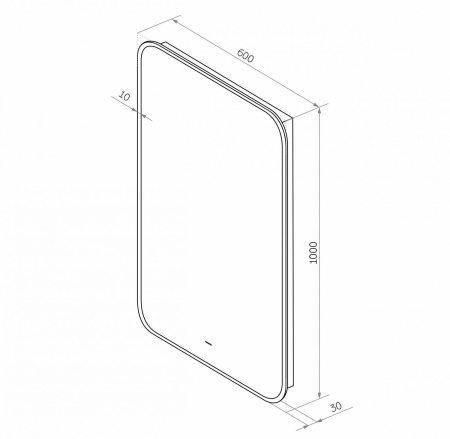 Зеркало с подсветкой Art&Max Siena AM-Sie-600-1000-DS-F 60x100 фото