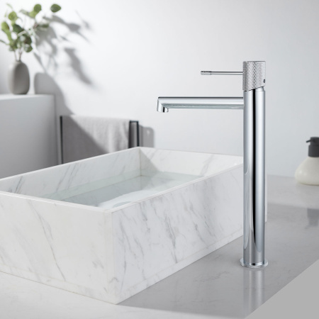 Высокий смеситель для раковины Vincea Desire VBF-1D2CH хром фото