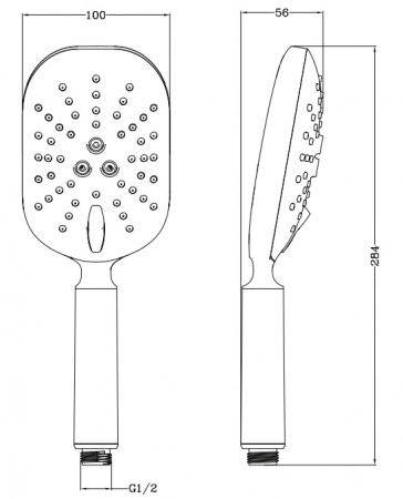 Душевая лейка Omnires Douglas DOUGLAS-RCR фото