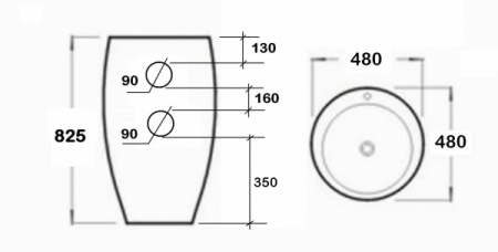 Раковина напольная Laguraty ОК 0001 К фото