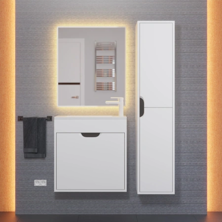 Тумба под раковину Uperwood Modul 60 2930205363 белая/графит фото