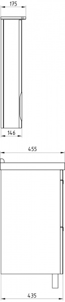 Зеркало-шкаф Миранда 80 11475 фото