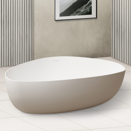 Ванна из искусственого камня Abber Stein AS9608 180x130 белая матовая фото