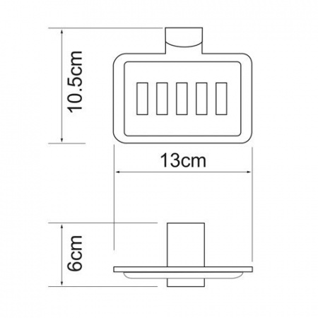 Мыльница-решетка настенная WasserKRAFT Leine K-5069WHITE фото