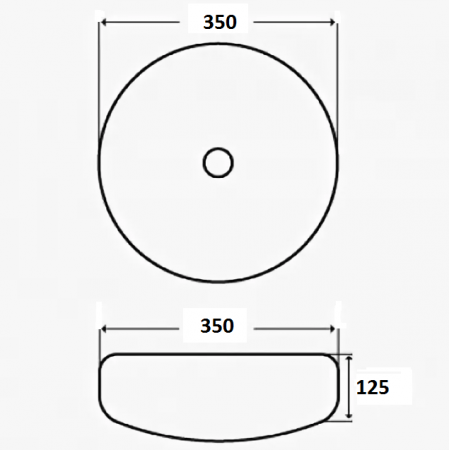Накладная раковина Mira MR-3535MB 35х35 фото