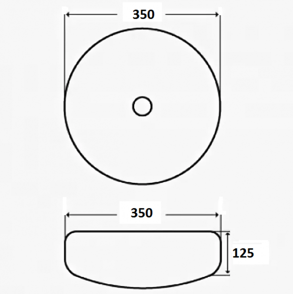 Накладная раковина Mira MR-3535MB 35х35 фото